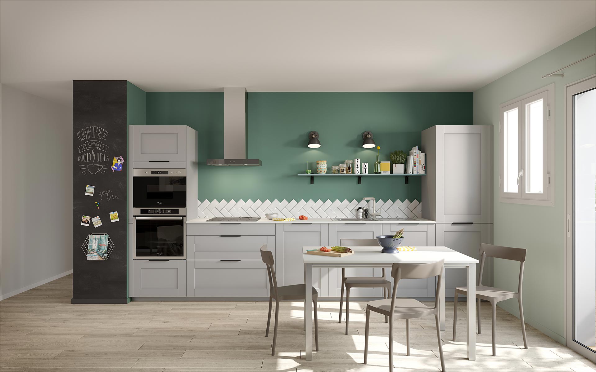 3D image of a kitchen created by Valentinstudio