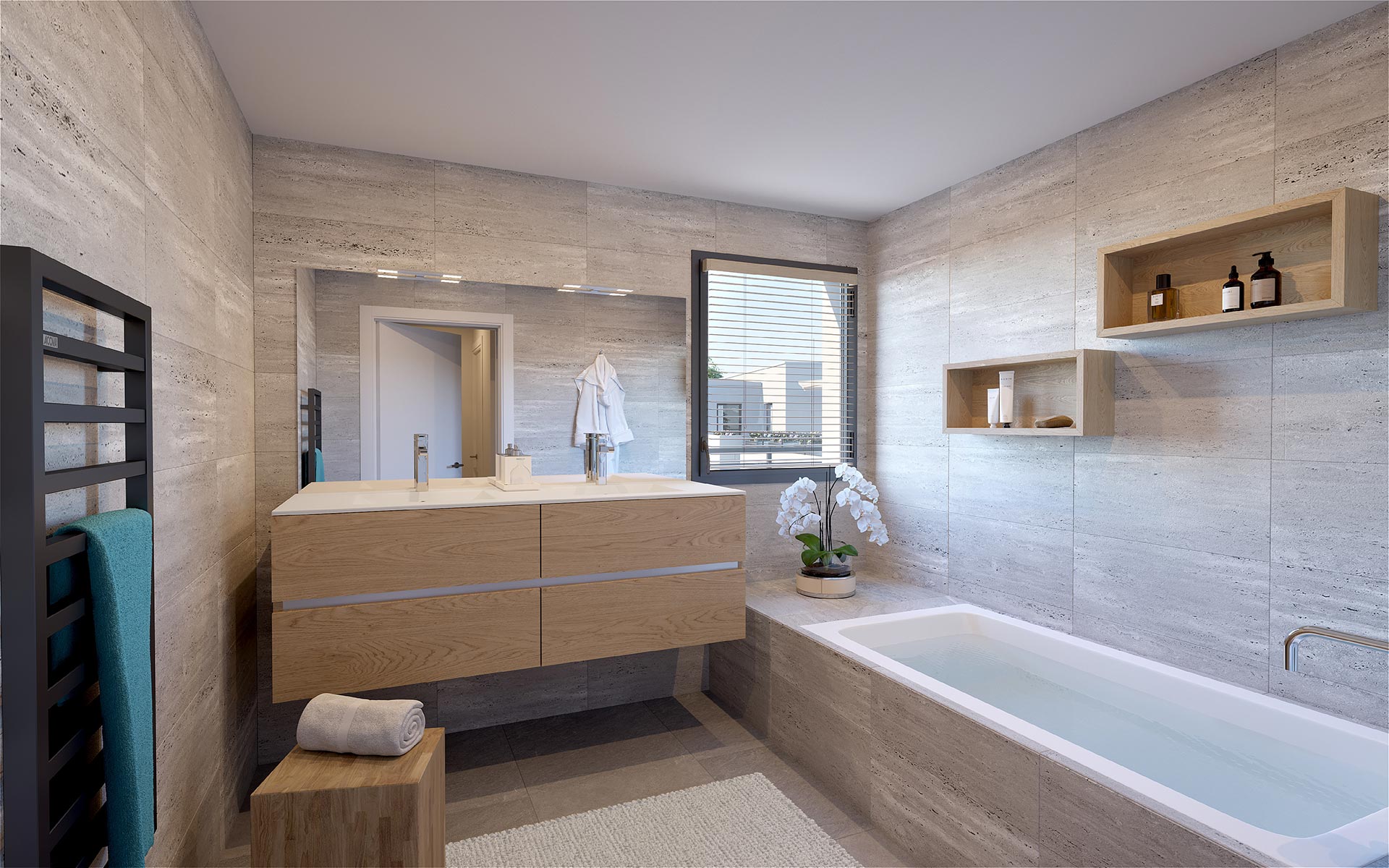 3D visualization of a bathroom for real-estate development