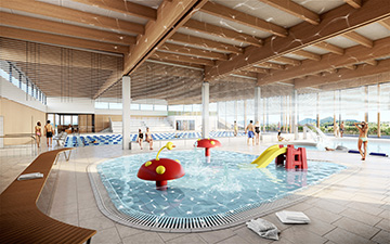 Visualisation photo 3D d'une piscine réalisée pour un concours