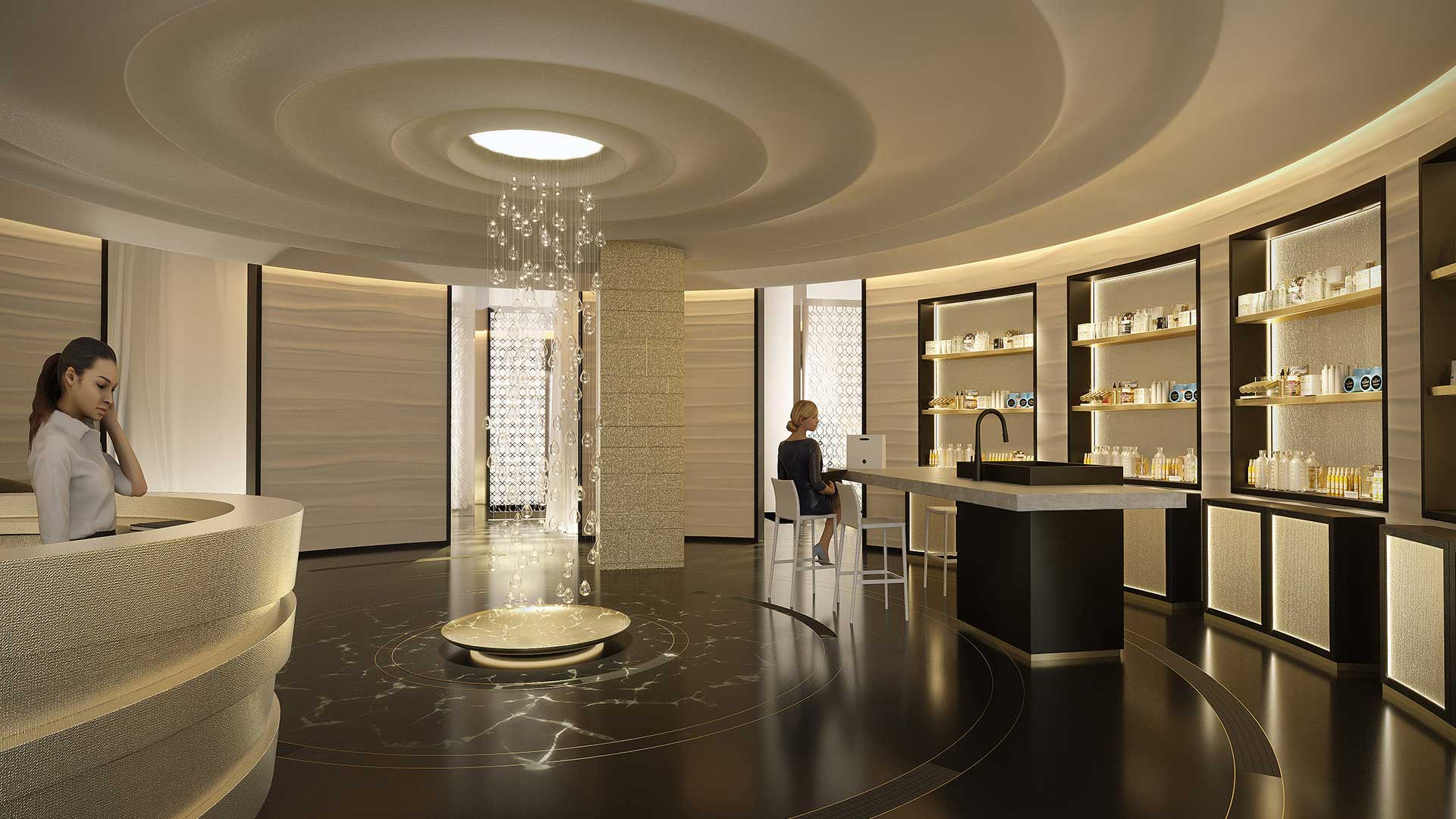 3D Photo interior : Luxurious spa.